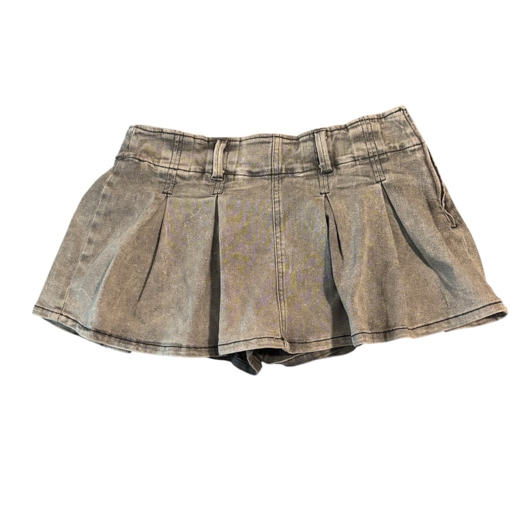Y2K grunge jean skort